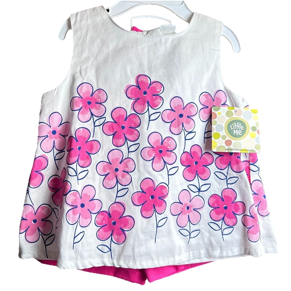 Little Me‎ Toddler Girls Short Set 2 Piece Casual Spring Play $32 Pink 24M New